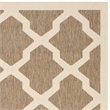 Safavieh Courtyard Brown Indoor Outdoor Rug - 6'7