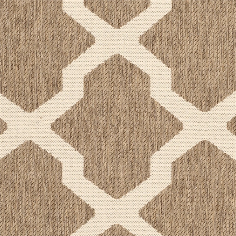 Safavieh Courtyard Brown Indoor Outdoor Rug - 6'7