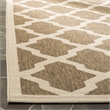 Safavieh Courtyard Brown Indoor Outdoor Rug - 9' x 12'