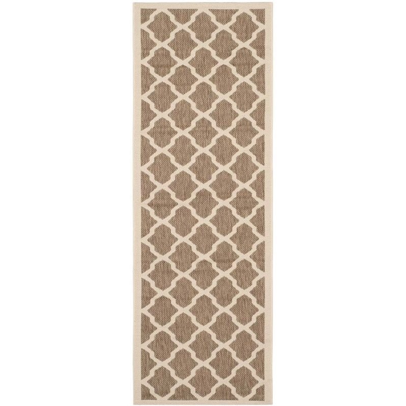 Safavieh Courtyard Brown Indoor Outdoor Rug - Runner 2'3