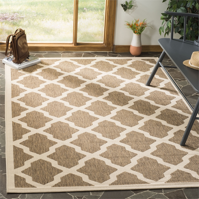 Safavieh Courtyard Brown Indoor Outdoor Rug - Runner 2'7