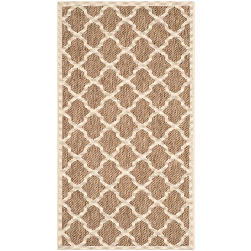Safavieh Courtyard Brown Indoor Outdoor Rug - Runner 2'7