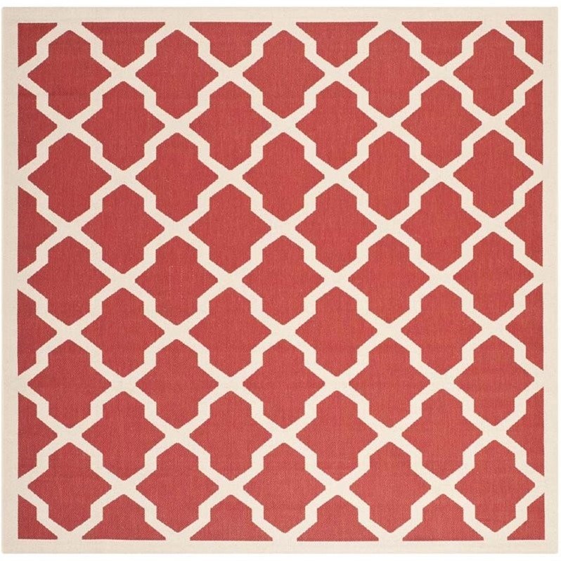 Safavieh Courtyard Red Indoor Outdoor Rug - Square 5'3