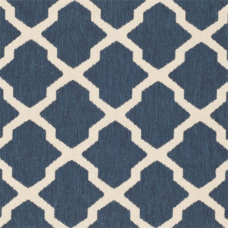 Safavieh Courtyard Navy Indoor Outdoor Rug - Round 5'3