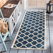 Safavieh Courtyard Navy Indoor Outdoor Rug - Runner 2'3