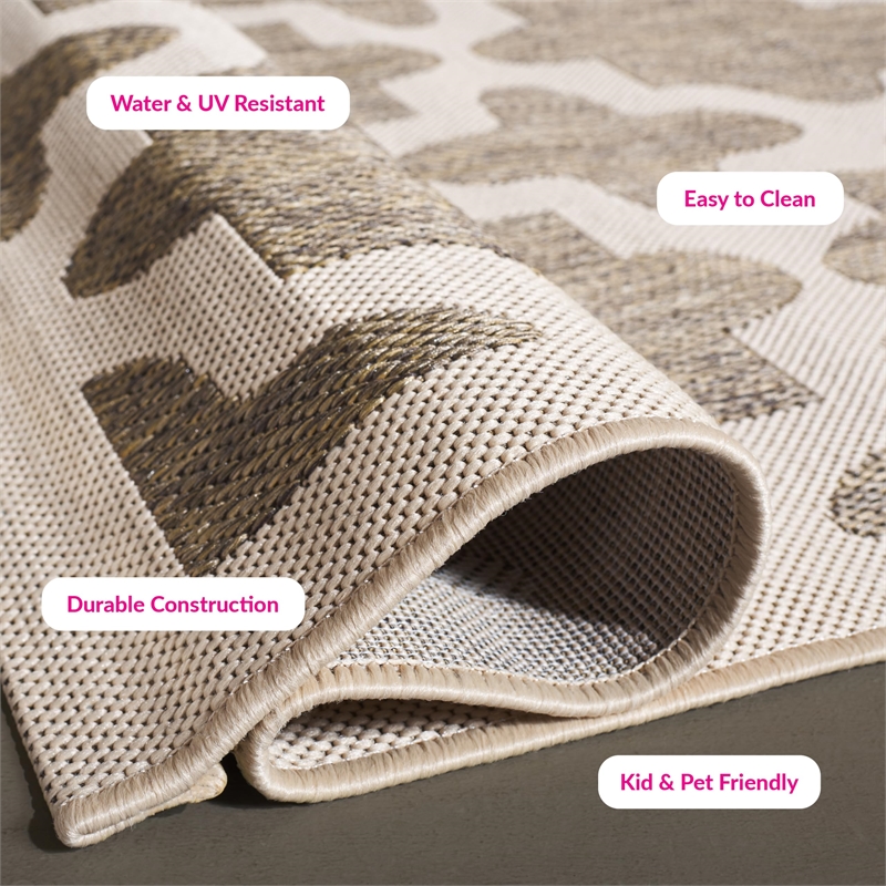 Safavieh Courtyard Brown Indoor Outdoor Rug - 5'3
