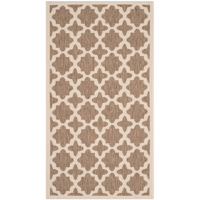 Safavieh Courtyard Brown Indoor Outdoor Rug - Runner 2'7