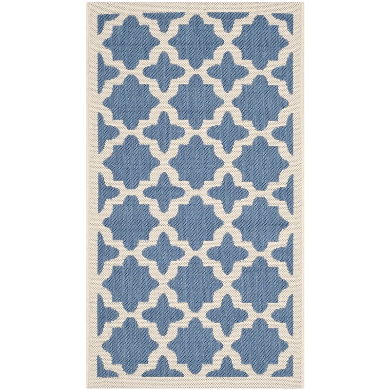 Safavieh Courtyard Blue Indoor Outdoor Rug - 2' x 3'7