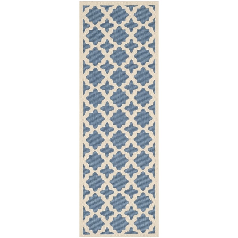 Safavieh Courtyard Blue Indoor Outdoor Rug - Runner 2'3