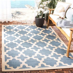 Safavieh Courtyard Blue Indoor Outdoor Rug - Square 4'