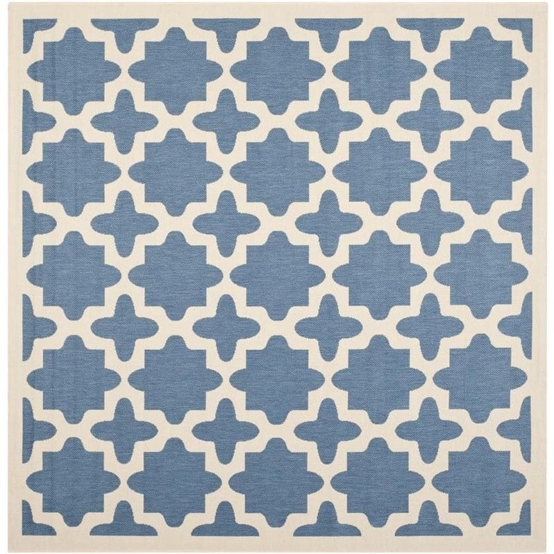 Safavieh Courtyard Blue Indoor Outdoor Rug - Square 5'3