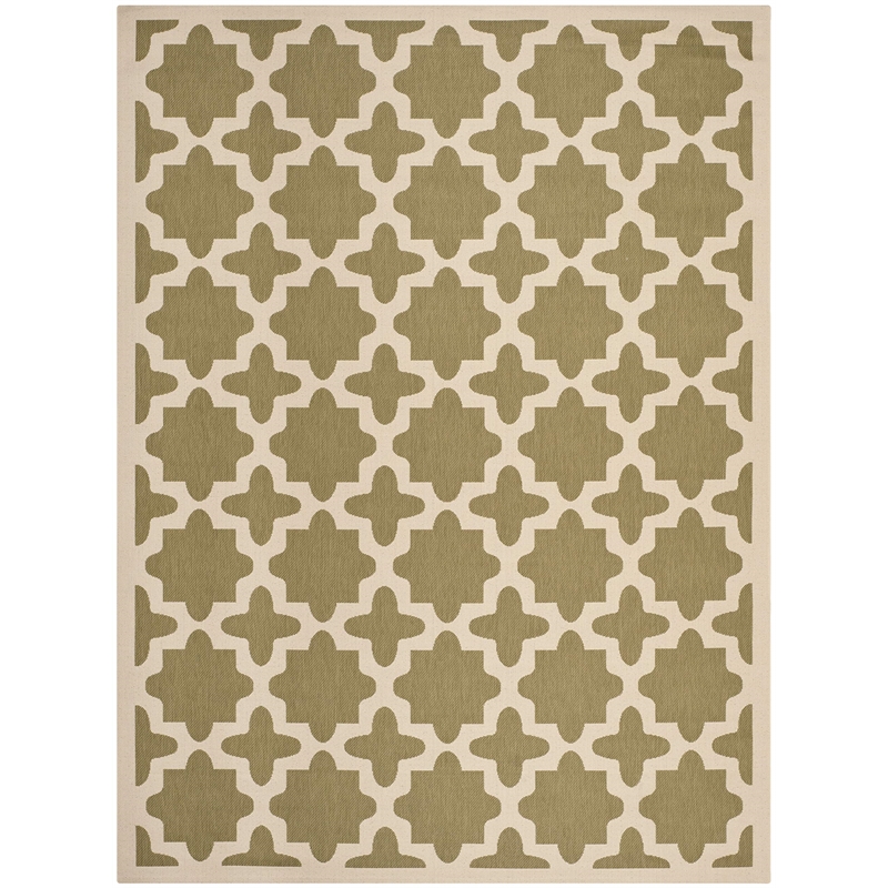 Safavieh Courtyard Green Indoor Outdoor Rug - 8' x 11'
