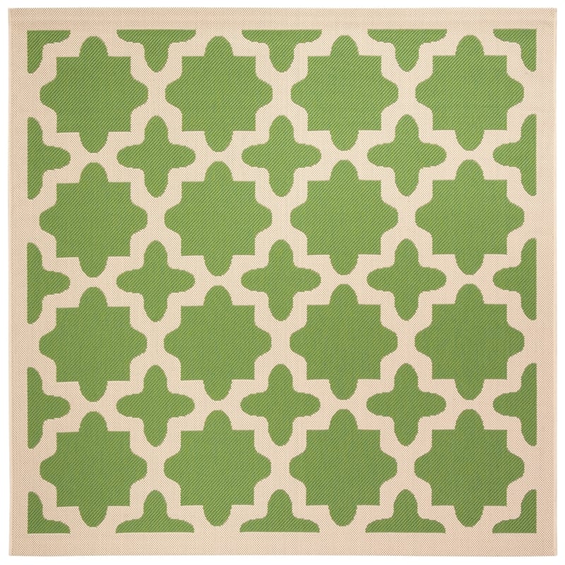 Safavieh Courtyard Green Indoor Outdoor Rug - Square 5'3