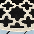 Safavieh Courtyard Black Indoor Outdoor Rug - Round 4'
