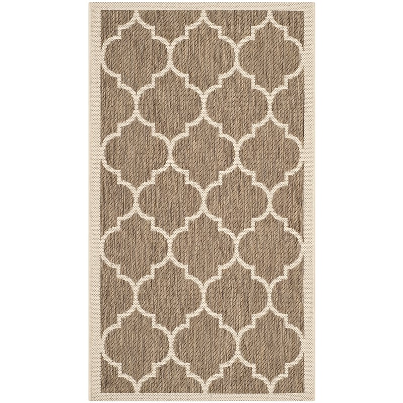 Safavieh Courtyard Brown Indoor Outdoor Rug - 2' x 3'7