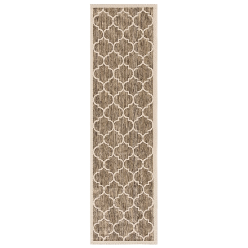 Safavieh Courtyard Brown Indoor Outdoor Rug - Runner 2'3