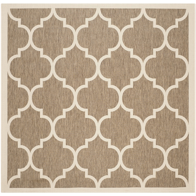 Safavieh Courtyard Brown Indoor Outdoor Rug - Square 7'10