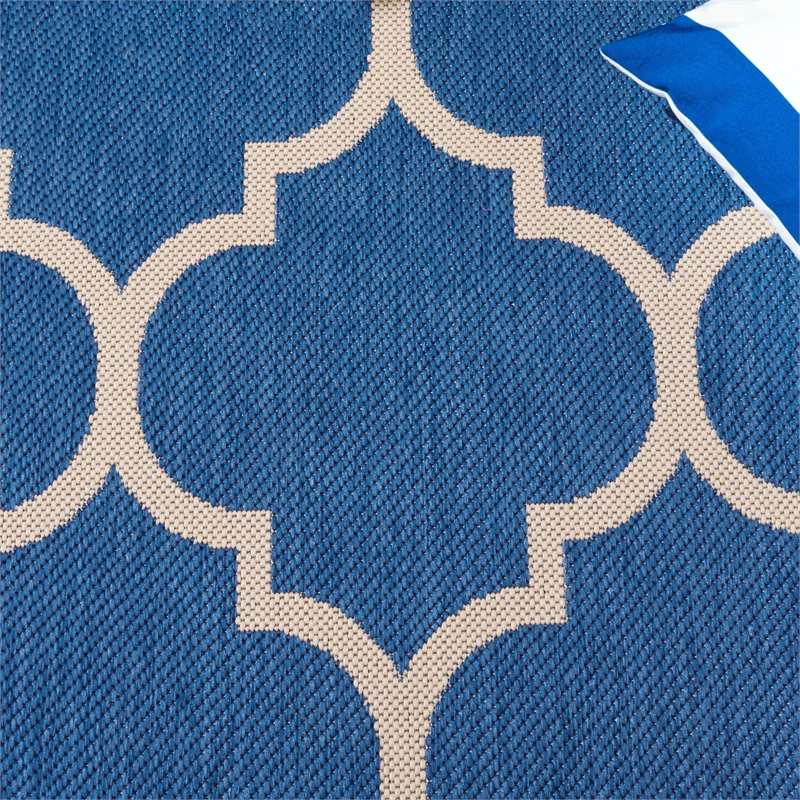 Safavieh Courtyard Blue Indoor Outdoor Rug - 2' x 3'7