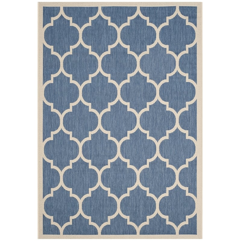 Safavieh Courtyard Blue Indoor Outdoor Rug - 4' x 5'7