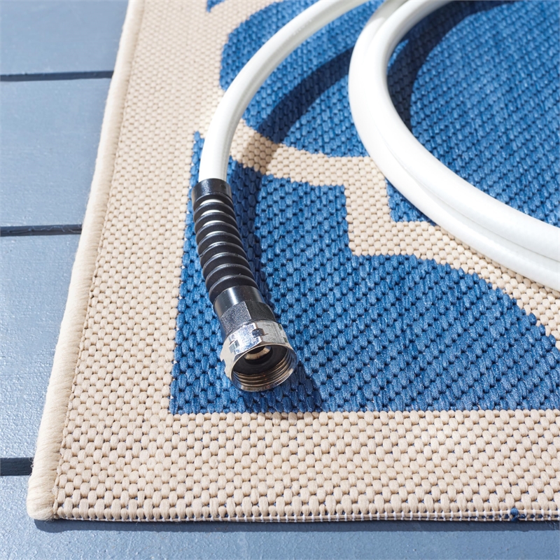 Safavieh Courtyard Blue Indoor Outdoor Rug - 5'3