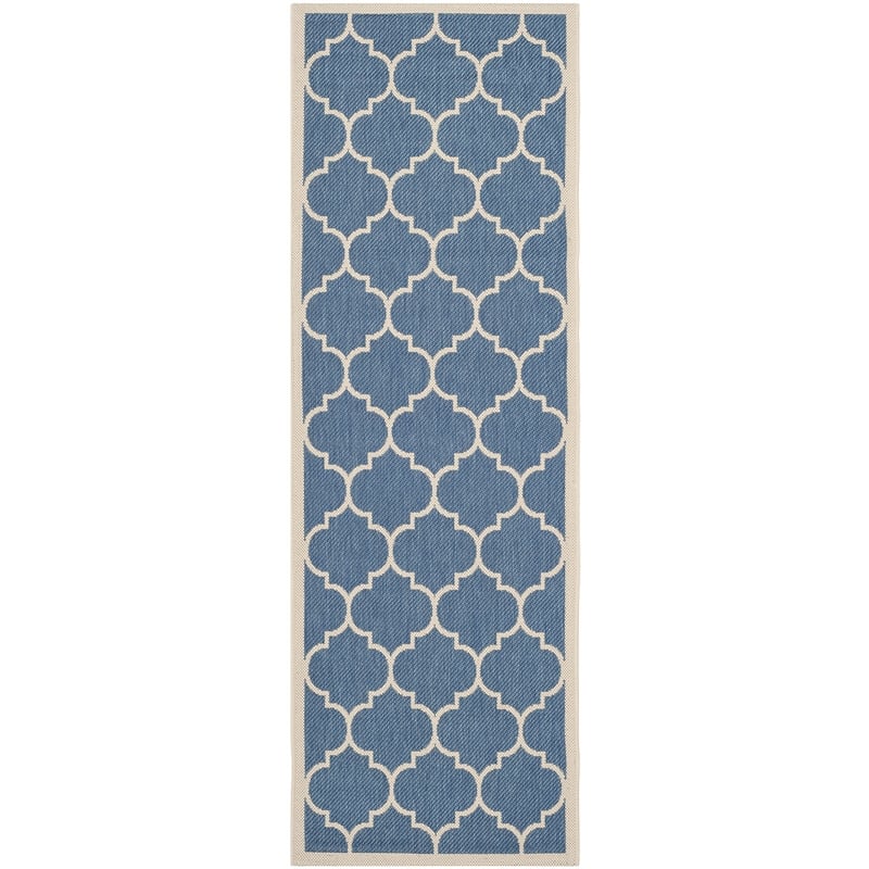 Safavieh Courtyard Blue Indoor Outdoor Rug - Runner 2'3