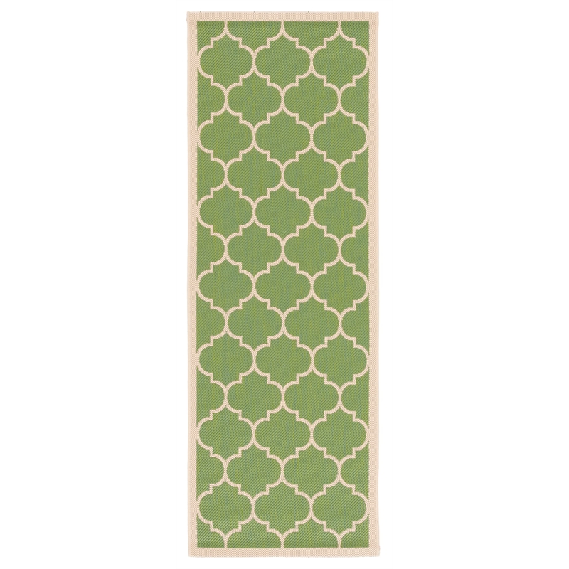 Safavieh Courtyard Green Indoor Outdoor Rug - Runner 2'3