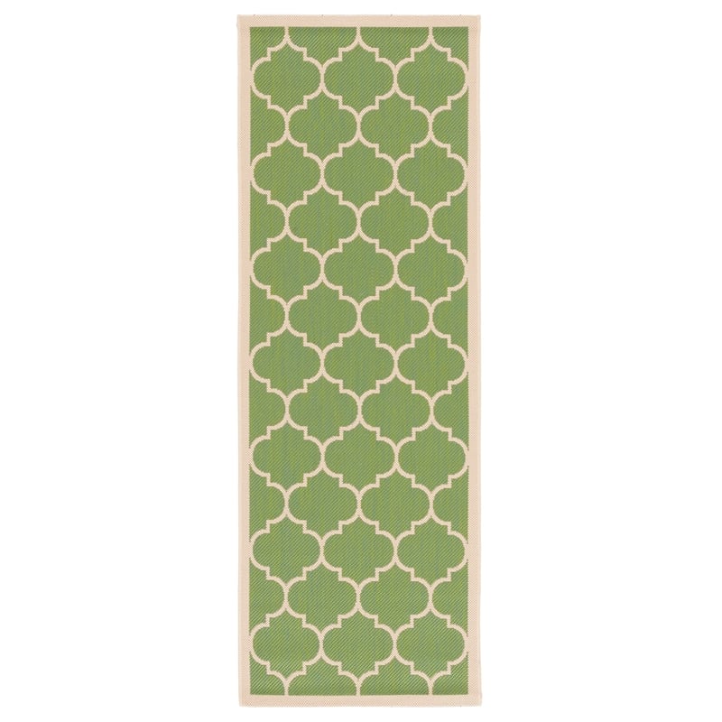 Safavieh Courtyard Green Indoor Outdoor Rug - Runner 2'3