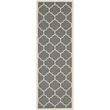 Safavieh Courtyard Anthracite Indoor Outdoor Rug - Runner 2'3