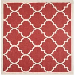 Safavieh Courtyard Red Indoor Outdoor Rug - Square 4'