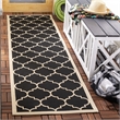 Safavieh Courtyard Black Indoor Outdoor Rug - Runner 2'3