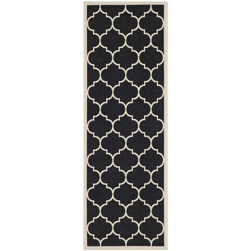 Safavieh Courtyard Black Indoor Outdoor Rug - Runner 2'3