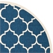 Safavieh Courtyard Navy Indoor Outdoor Rug - Round 7'