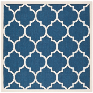 Safavieh Courtyard Navy Indoor Outdoor Rug - Square 7'10&quot