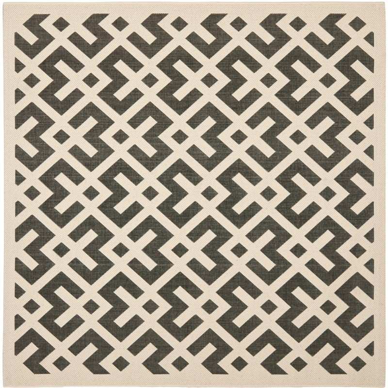 Safavieh Courtyard Black Indoor Outdoor Rug - Square 5'3