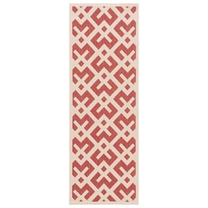 Safavieh Courtyard Red Indoor Outdoor Rug - Runner 2'3&quot x 8'