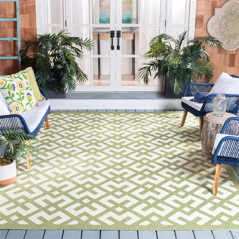 Safavieh Courtyard Beige Indoor Outdoor Rug - Square 4'