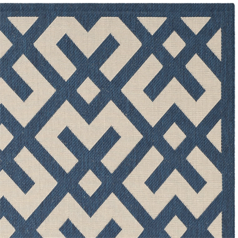 Safavieh Courtyard Navy Indoor Outdoor Rug - 5'3