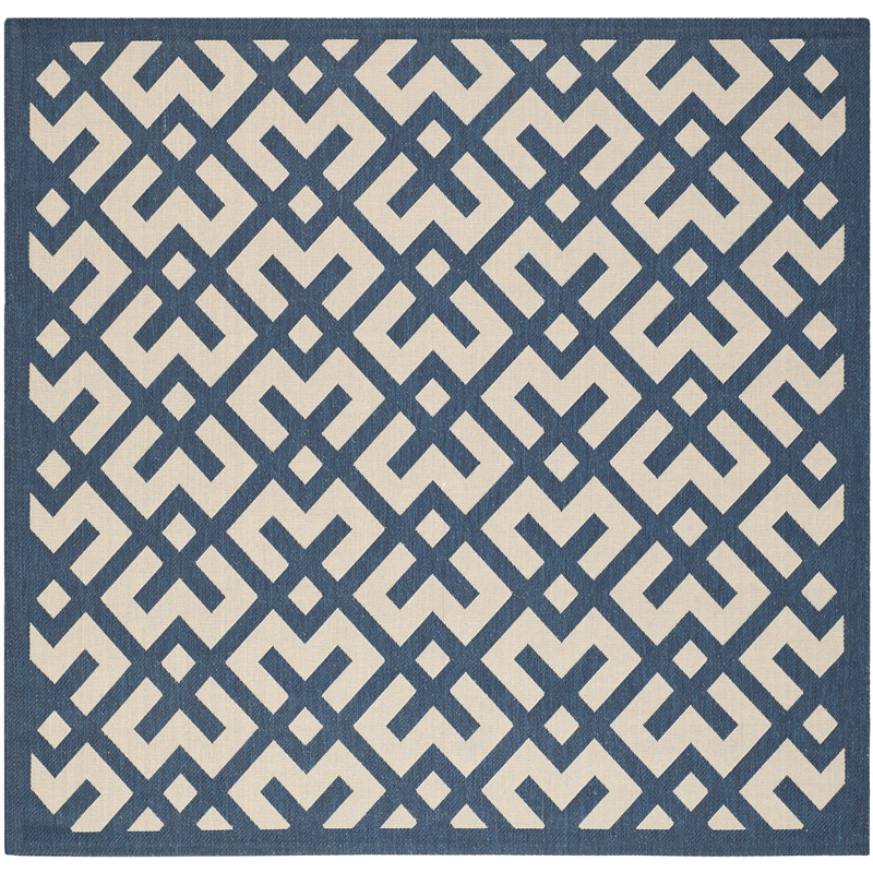 Safavieh Courtyard Navy Indoor Outdoor Rug - Square 6'7