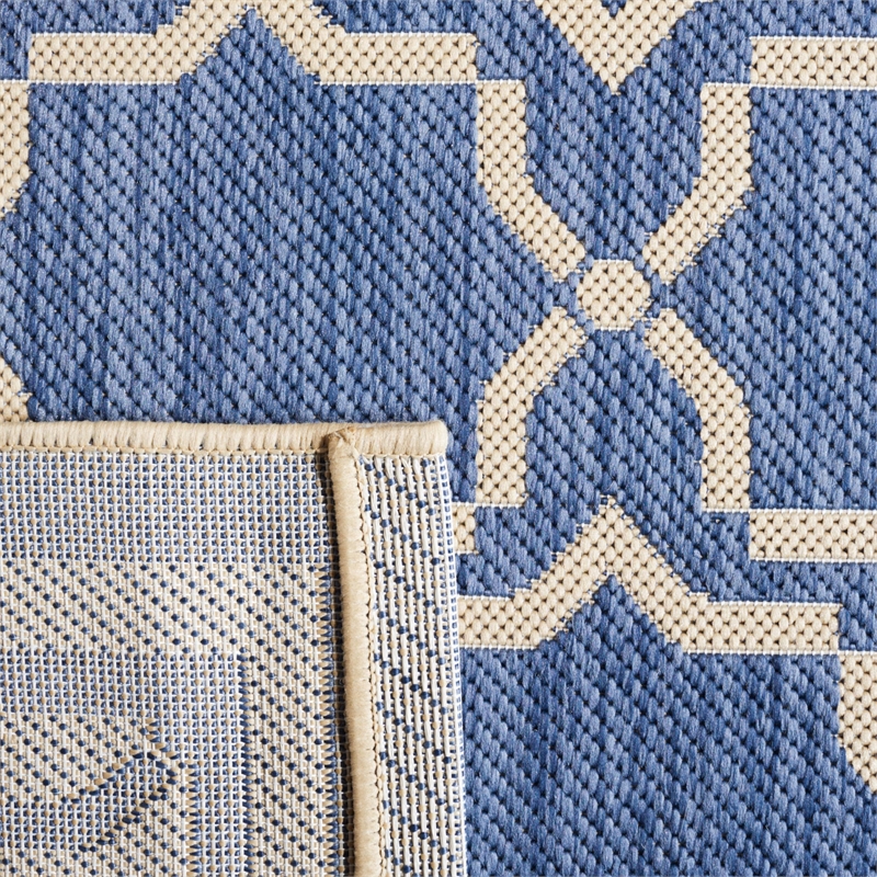 Safavieh Courtyard Blue Indoor Outdoor Rug - Square 7'10