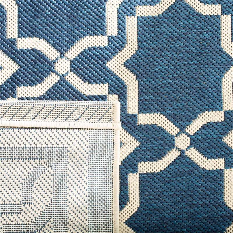 Safavieh Courtyard Navy Indoor Outdoor Rug - 4' x 5'7