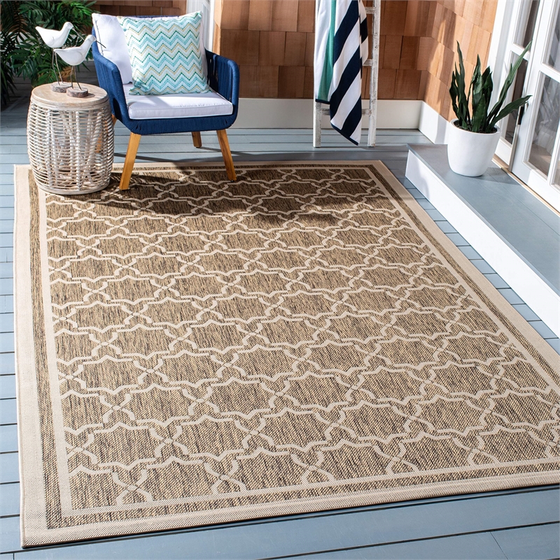 Safavieh Courtyard Navy Indoor Outdoor Rug - 9' x 12'