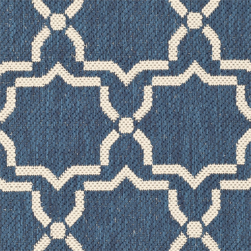 Safavieh Courtyard Navy Indoor Outdoor Rug - Runner 2'7