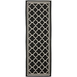 Safavieh Courtyard Black Indoor Outdoor Rug - Runner 2'3