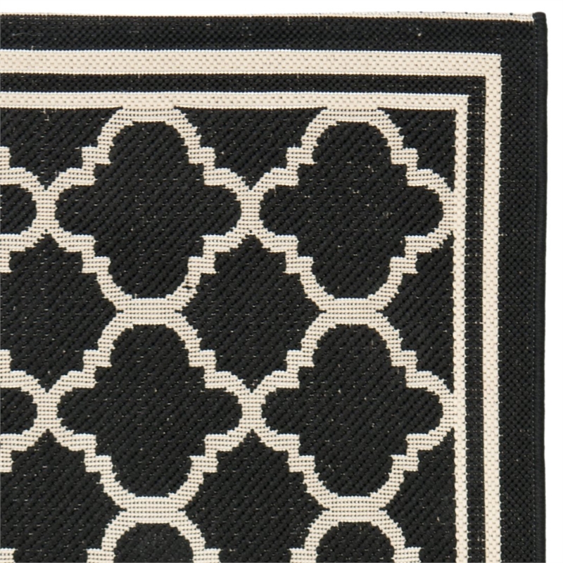 Safavieh Courtyard Black Indoor Outdoor Rug - Runner 2'3