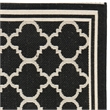 Safavieh Courtyard Black Indoor Outdoor Rug - Runner 2'3