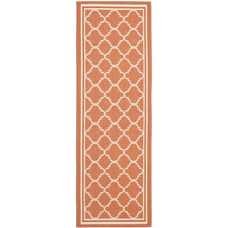 Safavieh Courtyard Terracotta Indoor Outdoor Rug - Runner 2'3
