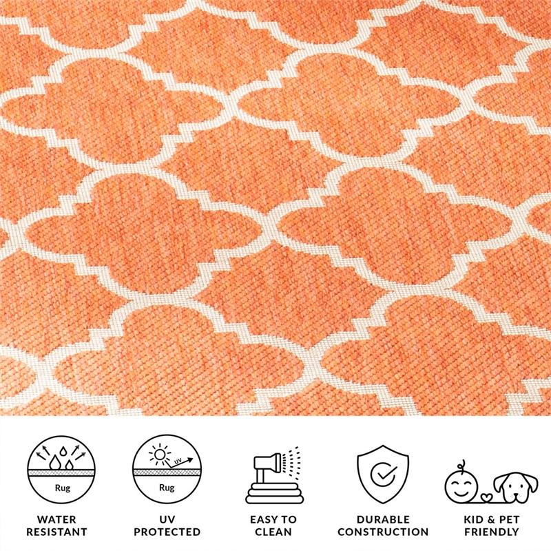 Safavieh Courtyard Terracotta Indoor Outdoor Rug - Square 5'3