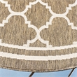 Safavieh Courtyard Brown Indoor Outdoor Rug - Round 4'