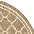 Safavieh Courtyard Brown Indoor Outdoor Rug - Round 4'