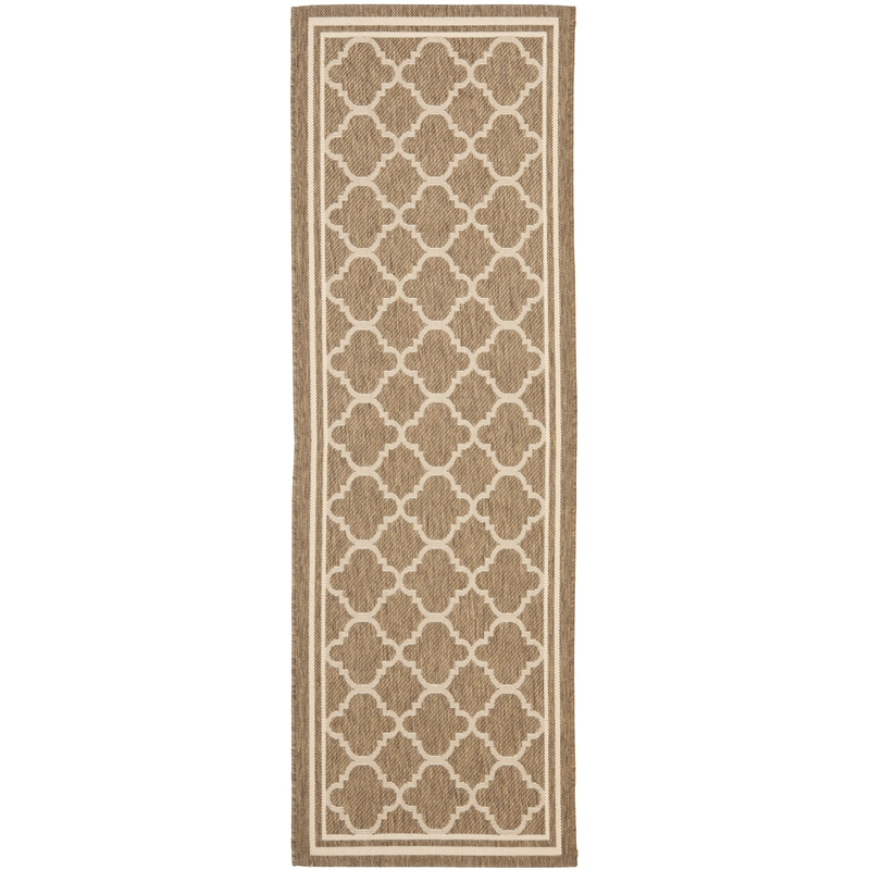 Safavieh Courtyard Brown Indoor Outdoor Rug - Runner 2'3